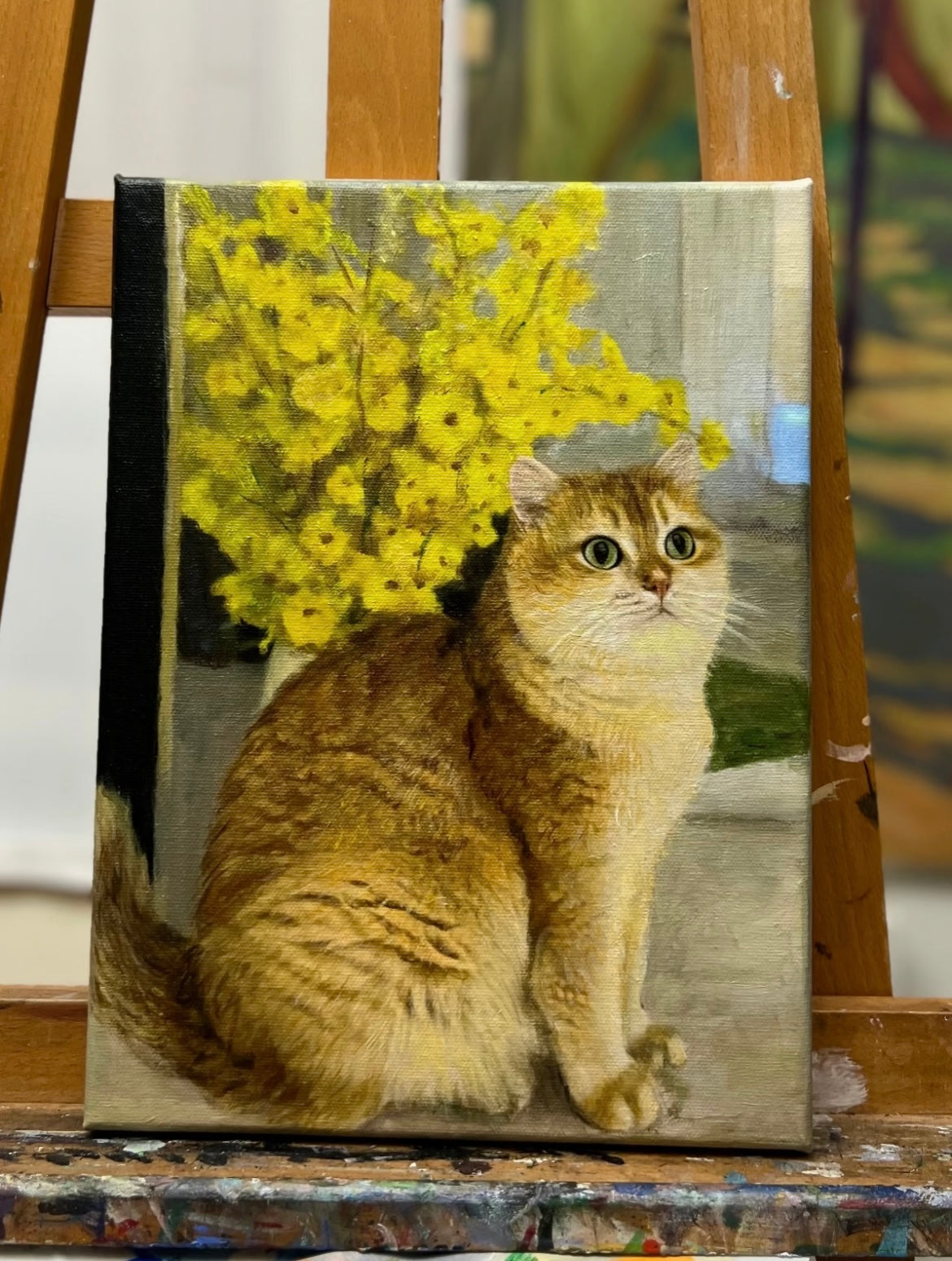 Personalized Pet Acrylic Painting – Hand-Painted on Canvas