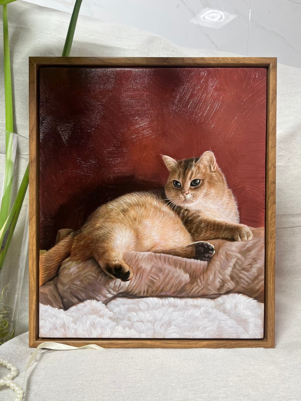 Personalized Pet Acrylic Painting – Hand-Painted on Canvas