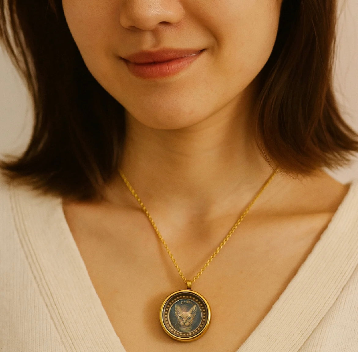 Personalisierte Haustier-Halskette aus Kupfer – Handgefertigtes Erinnerungsstück