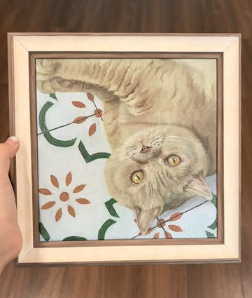 🎨 Personalisierte Haustier Acrylgemälde – Handgemalt auf Leinwand