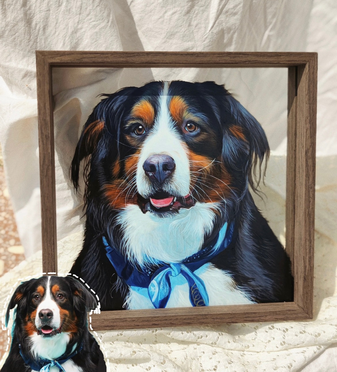 Personalisierte Haustier Acryl-Glasmalerei – 2-lagig