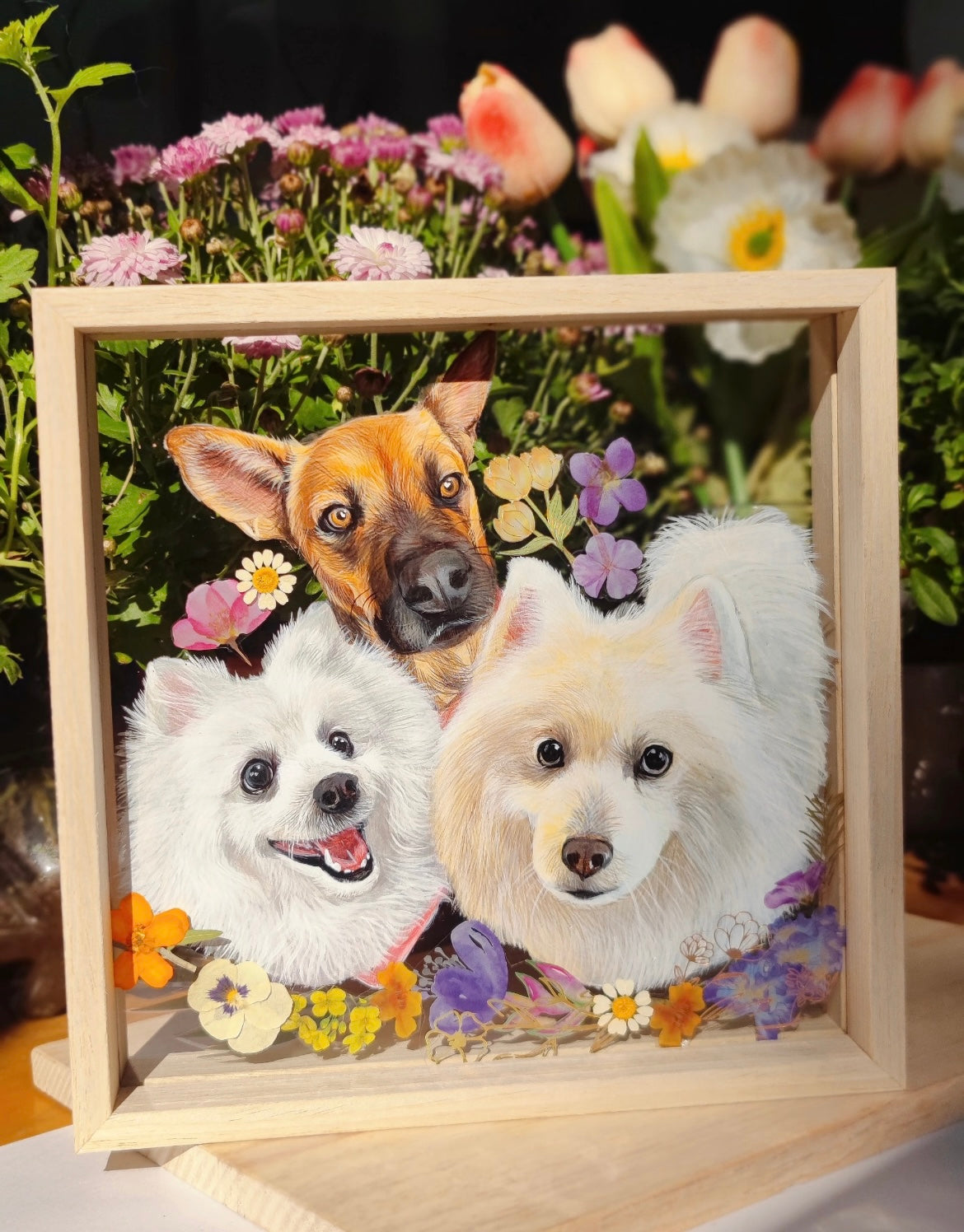 Personalisierte Haustier Acryl-Glasmalerei – 2-lagig