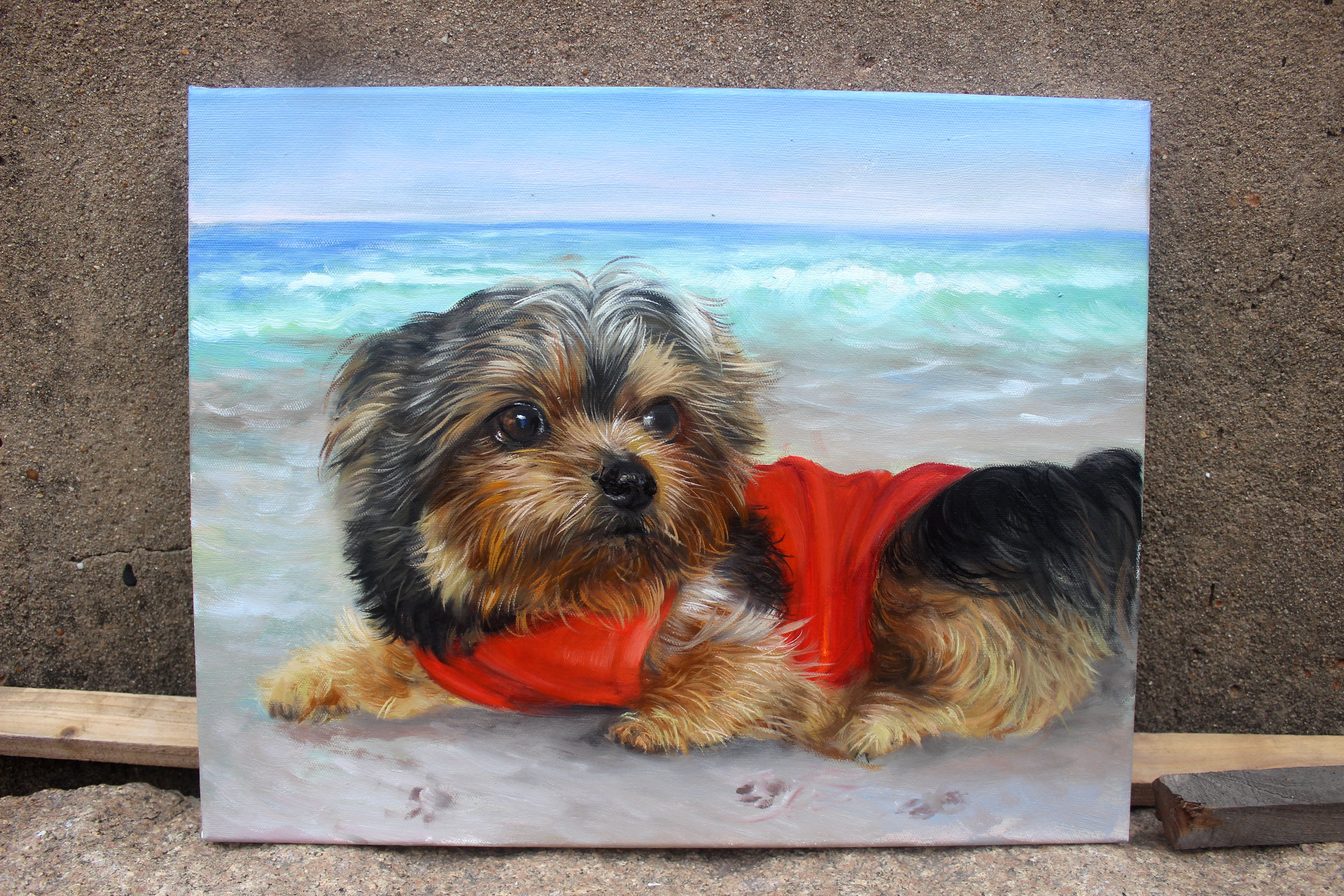 🎨 Personalisierte Haustier Acrylgemälde – Handgemalt auf Leinwand