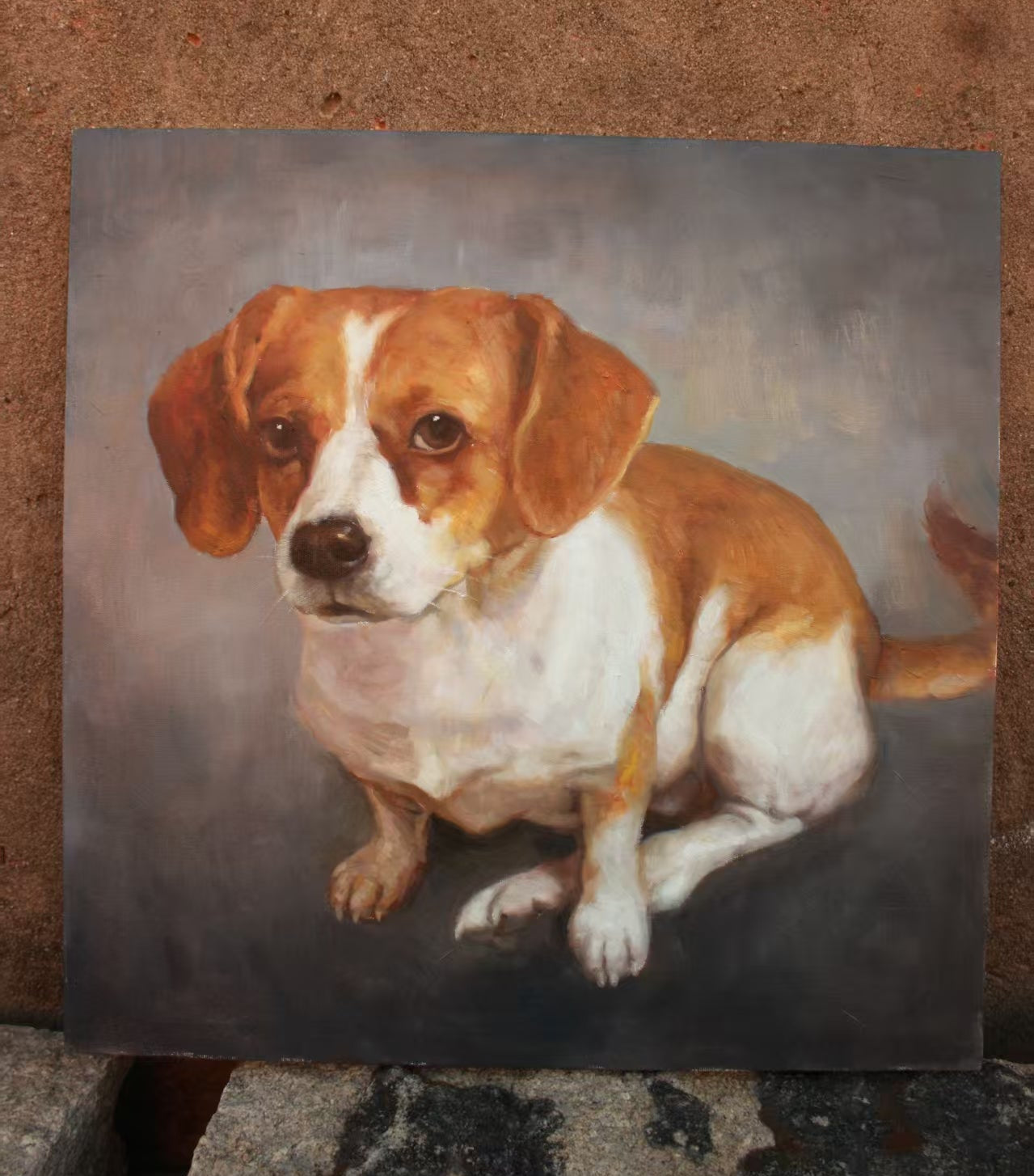 🎨 Personalisierte Haustier Acrylgemälde – Handgemalt auf Leinwand